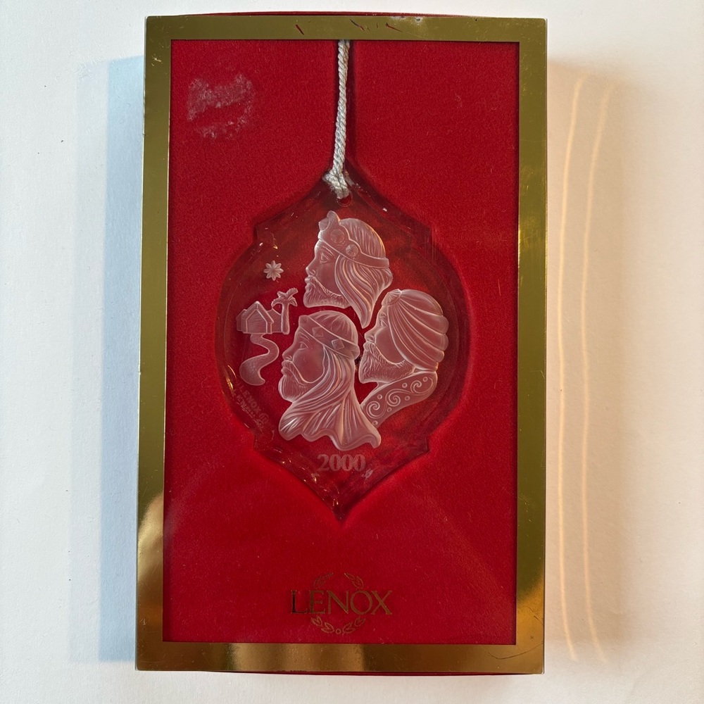 Vintage Lenox Crystal Inspirational Series Three Kings Ornament yr 2000